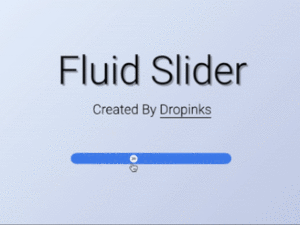 Fluid slider using SVG gooey effect